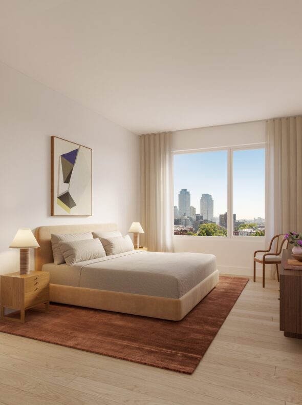 Luxury 1 bedroom apartment with Long Island City skyline views at Jasper in Hunters Point.
