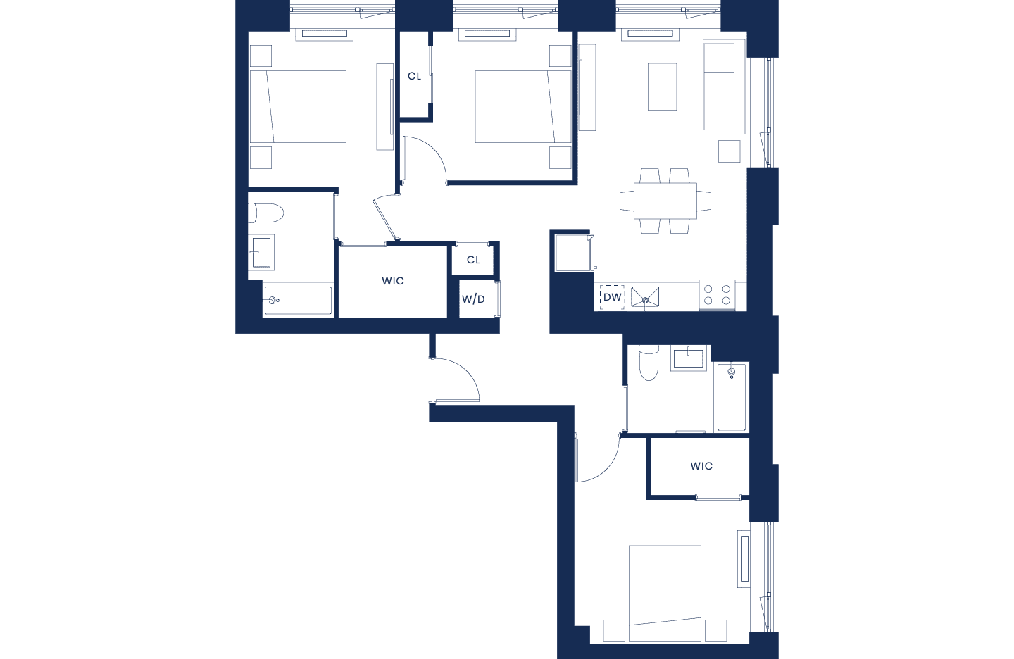 Lux 3 Bedroom East Tower Floors 11-12